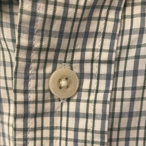 Pendleton Broadway Cloth Mens L Blue and White Checkered Button-Down Shirt - Picture 4 of 7